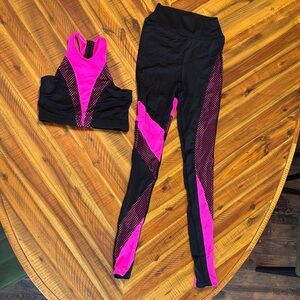 Balera Black and Pink Activewear Set